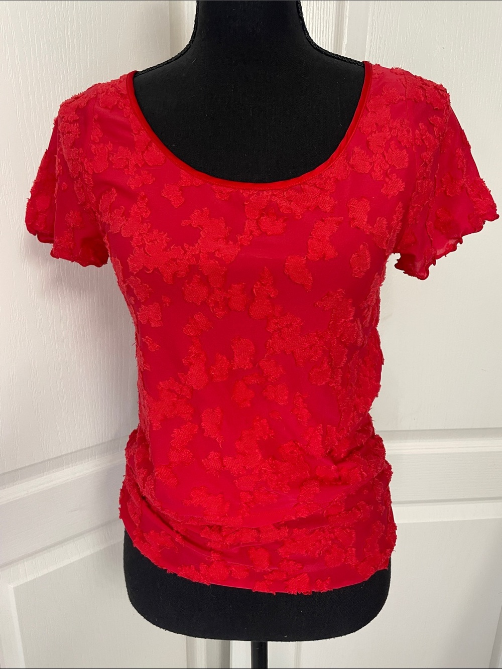 Rag & Bone top dark red M fitted